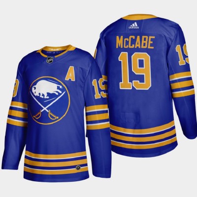 Buffalo Buffalo Sabres #19 Jake Mccabe Men's Adidas 2020-21 Home Authentic Player Stitched NHL Jersey Royal Blue Men's